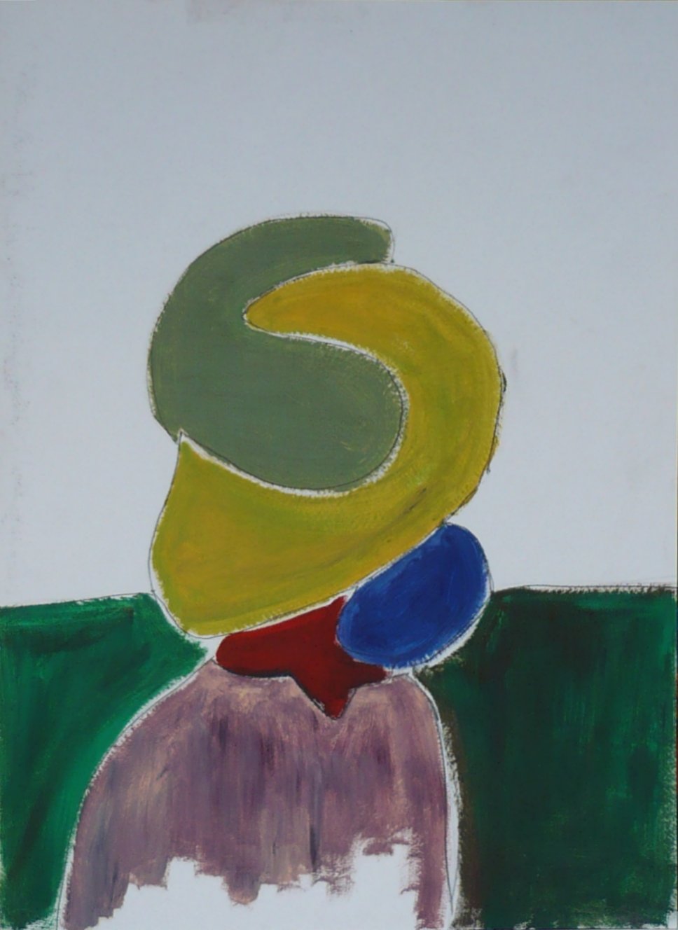 05, Frau 1, 48 x 35 cm, Öl auf Papier, 1995
