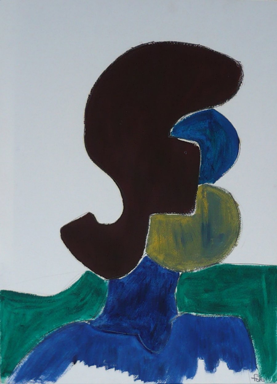 07, Frau 3, 48 x 35 cm, Öl auf Papier,1995