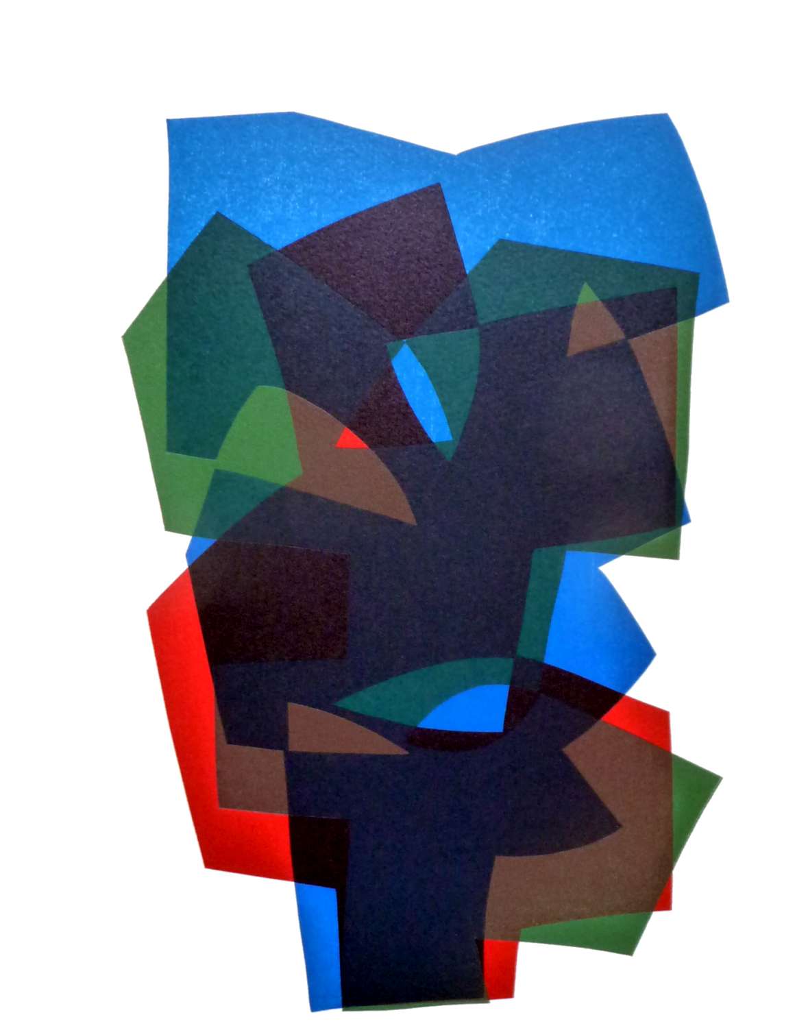 496, Im Kopf (Detail), 35 x 50 cm, Farbholzschnitt auf Papier, 3-14