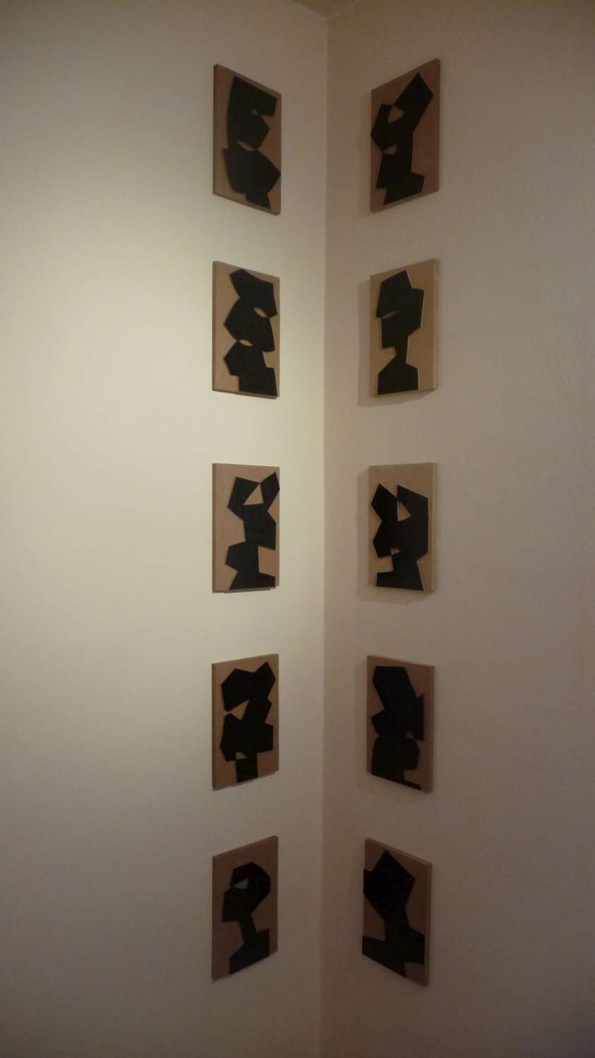 508, Frauenbilder, 10 je 30 x 20 cm, MDF Schwarz, 4-14