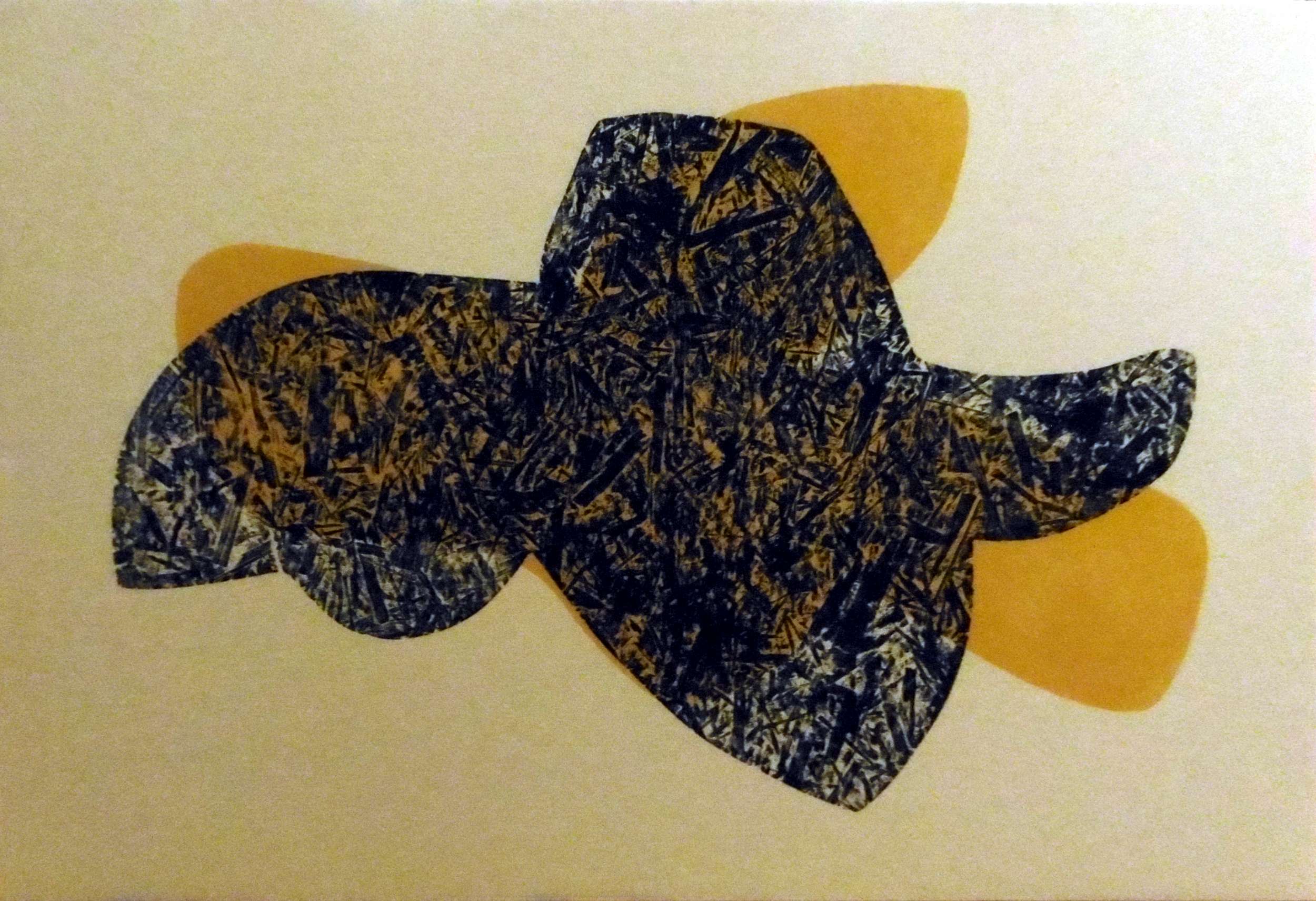 651, Studie Vogel, 100 x 141 cm, Holzschnitt auf Leinwand, 10-18-2500